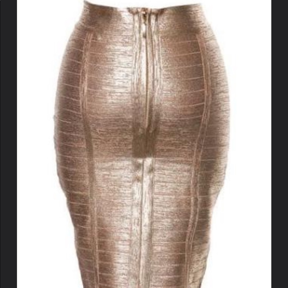 🏷️HERA Collection Women Knit Gold Foil Bandage Skirt🏷️ - Picture 2 of 4